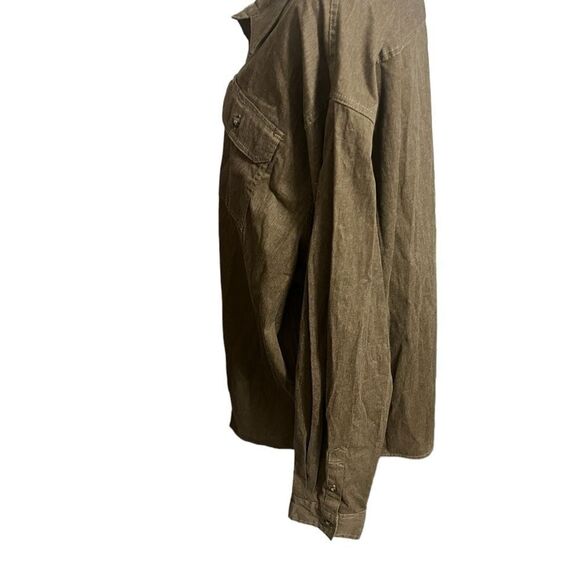 Wrangler 3xl men’s long sleeve button down shirt brown - Picture 2 of 10